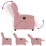 Fauteuil de massage inclinable rose velours