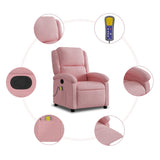 Fauteuil de massage inclinable rose velours