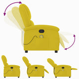 Fauteuil de massage inclinable jaune velours