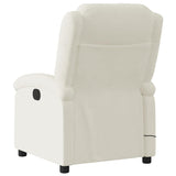 Fauteuil de massage inclinable crème velours