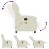 Fauteuil de massage inclinable crème velours
