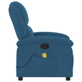 Fauteuil inclinable de massage bleu velours