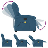 Fauteuil inclinable de massage bleu velours