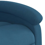Fauteuil inclinable de massage bleu velours
