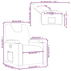 Fauteuil inclinable Gris clair Tissu