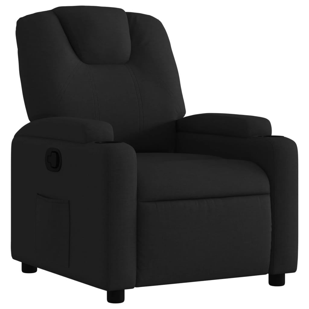 Fauteuil inclinable Noir Tissu