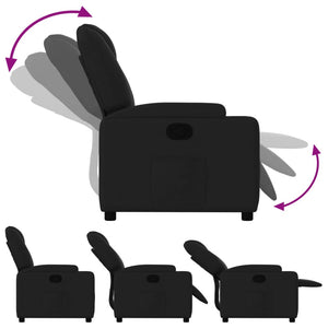 Fauteuil inclinable Noir Tissu