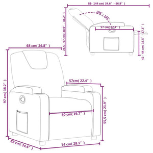 Fauteuil inclinable Marron Tissu