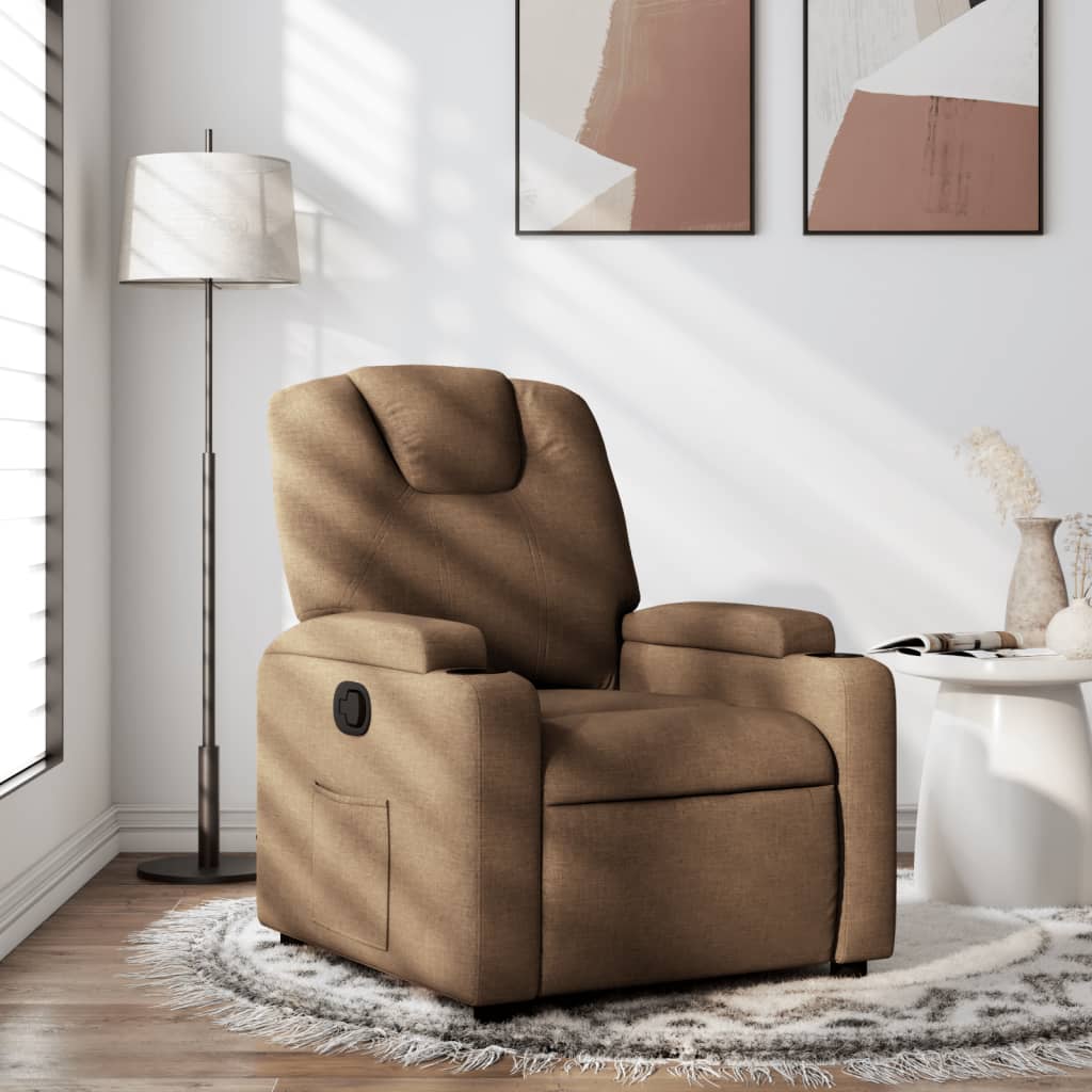 Fauteuil inclinable Marron Tissu
