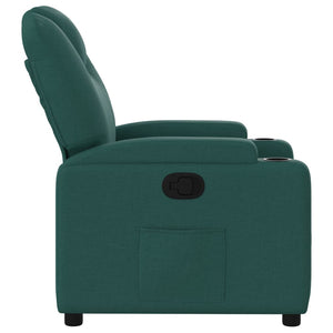 Fauteuil inclinable Vert foncé Tissu
