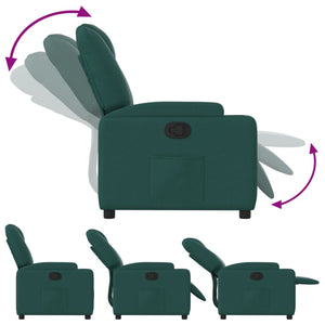 Fauteuil inclinable Vert foncé Tissu