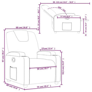 Fauteuil inclinable Vert foncé Tissu