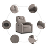 Fauteuil inclinable Taupe Tissu