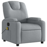 Fauteuil de massage inclinable Gris clair Tissu