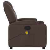 Fauteuil de massage inclinable Marron foncé Tissu