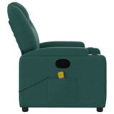 Fauteuil de massage inclinable Vert foncé Tissu