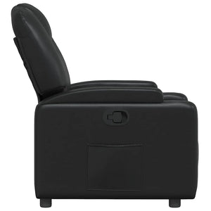 Fauteuil inclinable en similicuir noir