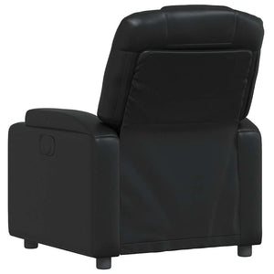 Fauteuil inclinable en similicuir noir