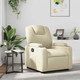 Fauteuil inclinable Crème Similicuir