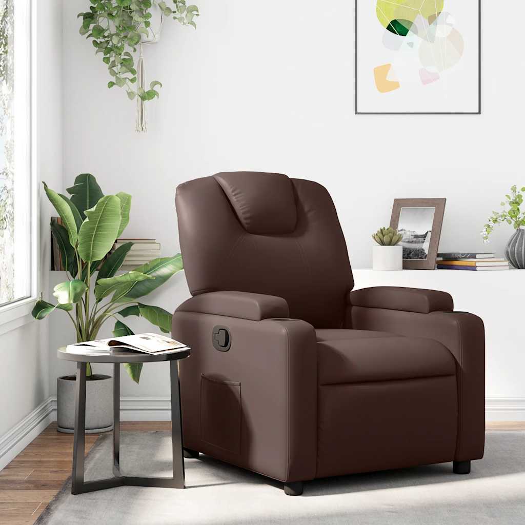 Fauteuil inclinable Marron Similicuir