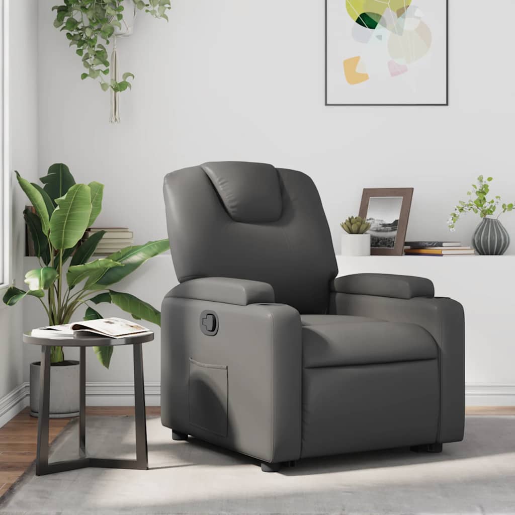 Fauteuil inclinable Gris Similicuir