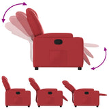 Fauteuil inclinable Rouge Similicuir
