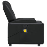 Fauteuil de massage inclinable Noir Similicuir