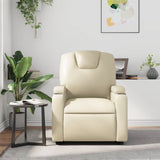 Fauteuil inclinable de massage Crème Similicuir