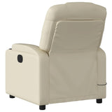 Fauteuil inclinable de massage Crème Similicuir