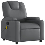 Fauteuil de massage inclinable Gris Similicuir