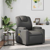 Fauteuil de massage inclinable Gris Similicuir