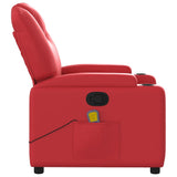 Fauteuil de massage inclinable rouge similicuir