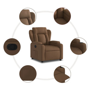 Fauteuil inclinable Marron Tissu
