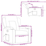 Fauteuil inclinable Vert foncé Tissu