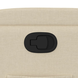 Fauteuil inclinable en tissu crème