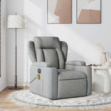 Fauteuil de massage inclinable Gris clair Tissu