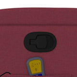 Fauteuil de massage inclinable Rouge bordeaux Tissu