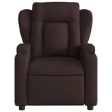 Fauteuil de massage inclinable Marron foncé Tissu