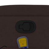 Fauteuil de massage inclinable Marron foncé Tissu