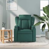 Fauteuil de massage inclinable Vert foncé Tissu