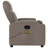 Fauteuil inclinable de massage en tissu taupe