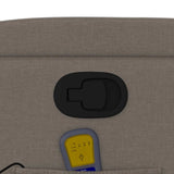 Fauteuil inclinable de massage en tissu taupe