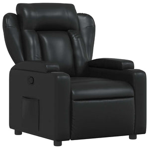 Fauteuil inclinable en similicuir noir
