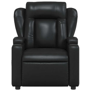 Fauteuil inclinable en similicuir noir