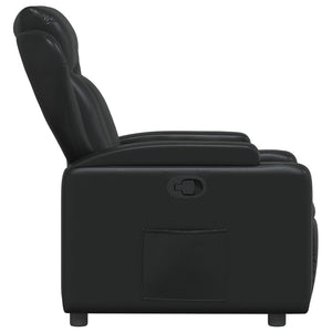 Fauteuil inclinable en similicuir noir
