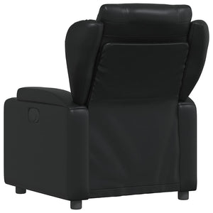 Fauteuil inclinable en similicuir noir