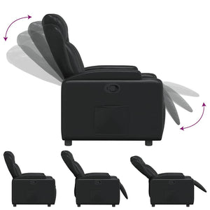 Fauteuil inclinable en similicuir noir