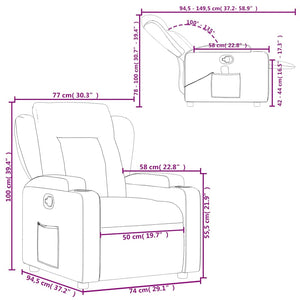Fauteuil inclinable en similicuir noir
