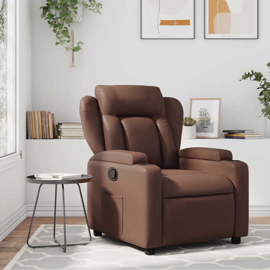 Fauteuil inclinable Marron Similicuir