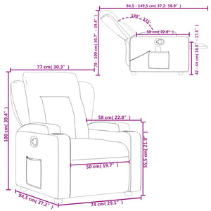 Fauteuil inclinable Gris Similicuir